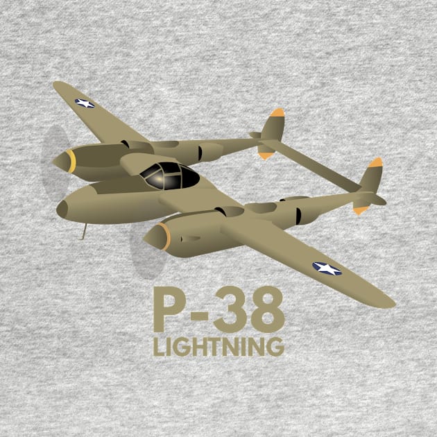 WW2 P-38 Lightning Airplane by NorseTech